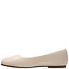 CLARKS WOMENS SHOE - CREAM LEATHER